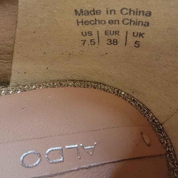 ALDO Gold Sparkle Glitter Heels - Picture 6 of 7